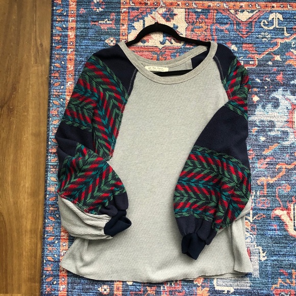 We The Free Sweaters - Free people Sweater | Aztec Balloon Sleeve Thermal